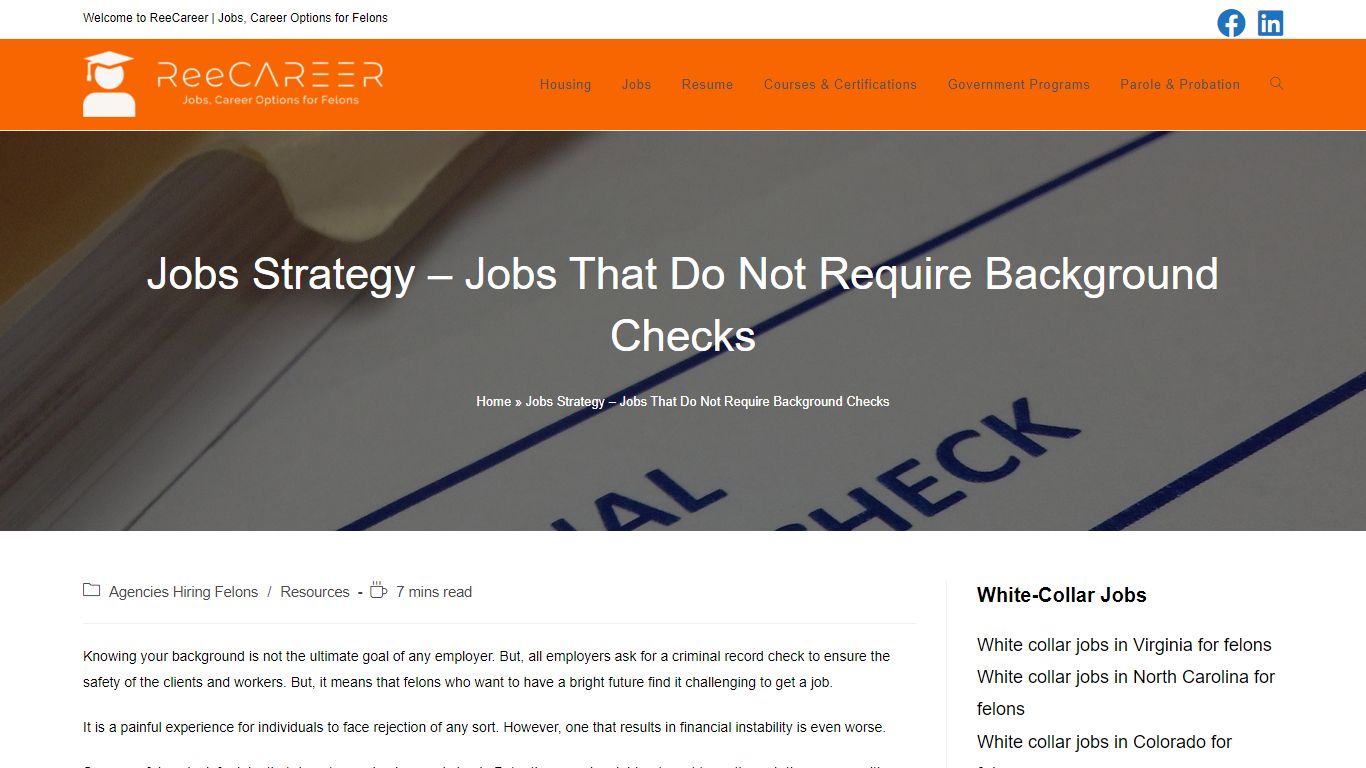 Jobs Strategy – Jobs That Do Not Require Background Checks