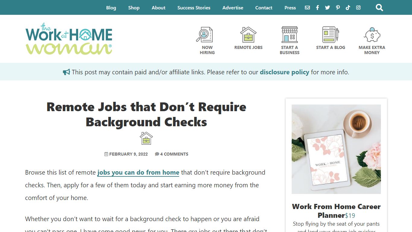 Remote Jobs that Don’t Require Background Checks - The Work at Home Woman